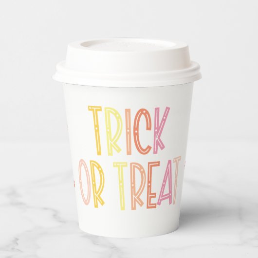 Preppy Halloween Trick or treat Papieren Bekers (Links)
