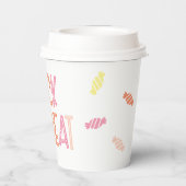 Preppy Halloween Trick or treat Papieren Bekers (Achterkant)