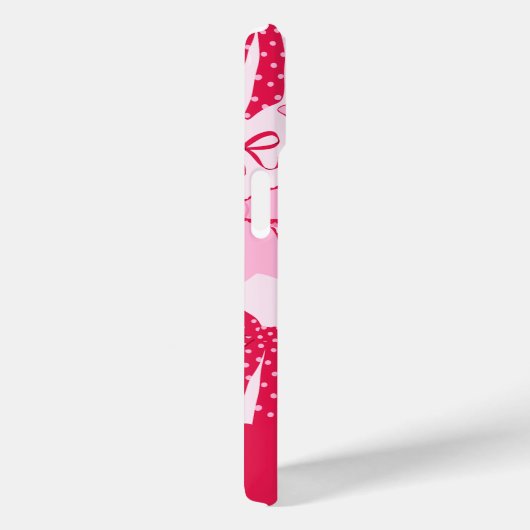 Preppy Hand Drawn Coquette Pink Red Bows Case-Mate iPhone Case (Achterkant / Rechts)