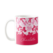 Preppy Hand Getekende Coquette Roze Rode Strikken