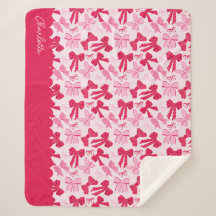 Preppy Hand Getekende Coquette Roze Rode Strikken