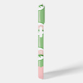 Preppy Hand Getekende Hortensia Roze Groene Frame Case-Mate iPhone Case (Achterkant / Rechts)