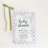 Preppy Hand getrokken boog genderneutraal Baby sho Kaart