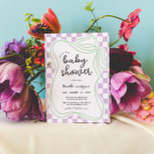 Preppy Hand getrokken boog genderneutraal Baby sho Kaart