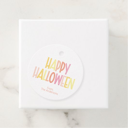 Preppy Happy Halloween Bedankjes Labels (In situ)