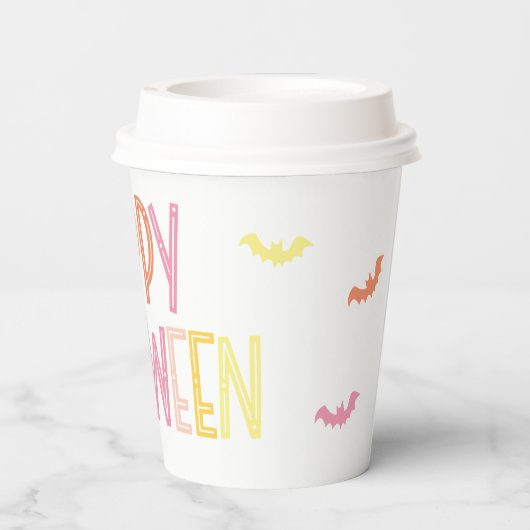 Preppy Happy Halloween Papieren Bekers (Achterkant)