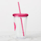 Preppy Heart Happy Face Acrylic Tumbler Acryl Drinkbeker (Links)