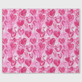 Preppy Hearts-inpakpapier Cadeaupapier (Vlak)