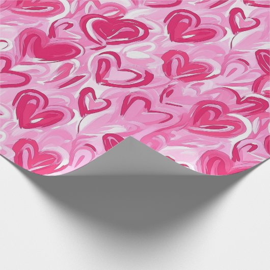 Preppy Hearts-inpakpapier Cadeaupapier (Hoek)