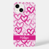 Preppy Hearts Pink Case-Mate iPhone Case (Achterkant)