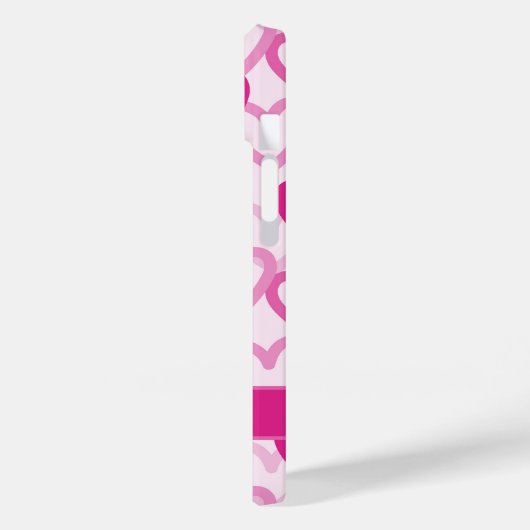 Preppy Hearts Pink Case-Mate iPhone Case (Achterkant / Links)