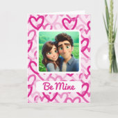 Preppy Hearts Pink Feestdagen Kaart (Voorkant)