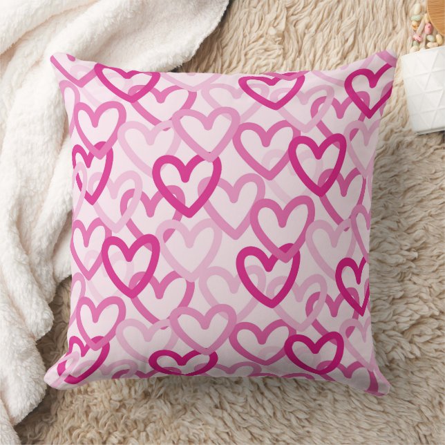 Preppy Hearts Pink Kussen (Deken)