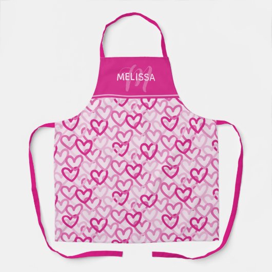 Preppy Hearts Pink Schort (Voorkant)