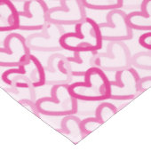 Preppy Hearts Pink Tafelkleed (Gekanteld)