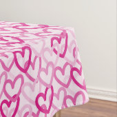 Preppy Hearts Pink Tafelkleed (Voorbeeld)