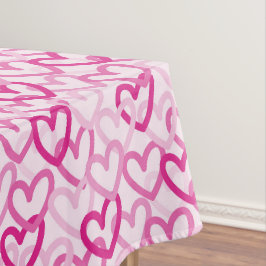 Preppy Hearts Pink Tafelkleed