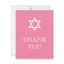 Preppy Hebrew - Hartelijk dank - Roze kaart