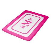 Preppy heet roze elegante minimale moderne monogra badmat (Gekanteld)