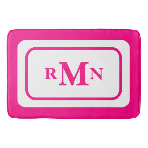 Preppy heet roze elegante minimale moderne monogra badmat