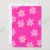 Preppy Heet Roze Y2K Gelukkig Gezicht Partij Verja Kaart (Achterkant)