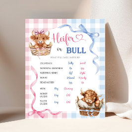 Preppy Heifer of Bull Gender Onthullen Oude Vrouw  Poster