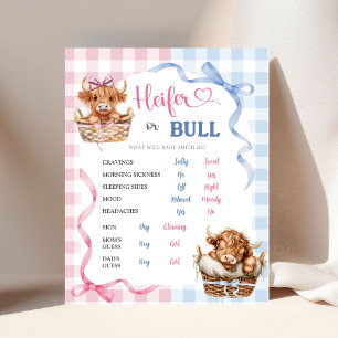 Preppy Heifer of Bull Gender Onthullen Oude Vrouw  Poster