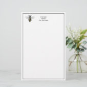 Preppy Heraldic  Bee #2 Wapenmunt C Briefpapier (Staand voorkant)
