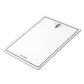 Preppy Heraldic Bee #2 Wapenmunt C Notitieblok (Schuin)