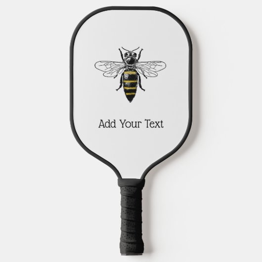 Preppy Heraldic  Bee #2 Wapenmunt C Pickleball Paddle (Voorkant)