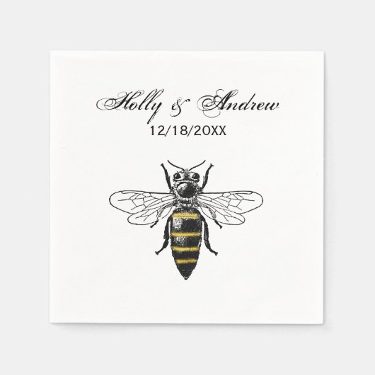 Preppy Heraldic  Bee #2 Wapenmunt C Servet (Voorkant)