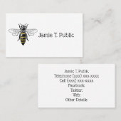 Preppy Heraldic  Bee #2 Wapenmunt C Visitekaartje (Voorkant / Achterkant)