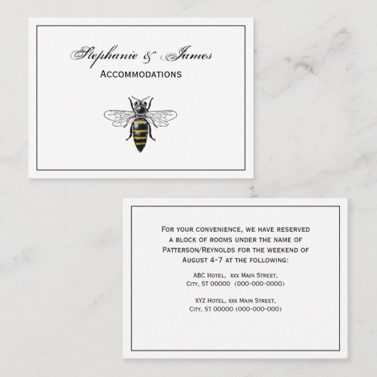 Preppy Heraldic  Bee #2 Wapenmunt C Visitekaartje (Voorkant / Achterkant)