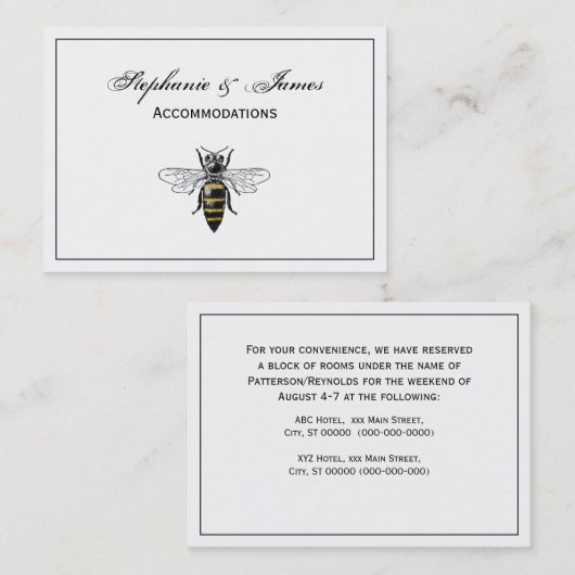 Preppy Heraldic  Bee #2 Wapenmunt C Visitekaartje (Voorkant / Achterkant)