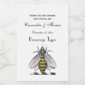 Preppy Heraldic  bijencoat van wapenemblemie C Voedselcontainer Etiket (Enkel label)