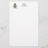 Preppy Heraldic  bijenlaag van het wapenembleem C Briefpapier (Voorkant)