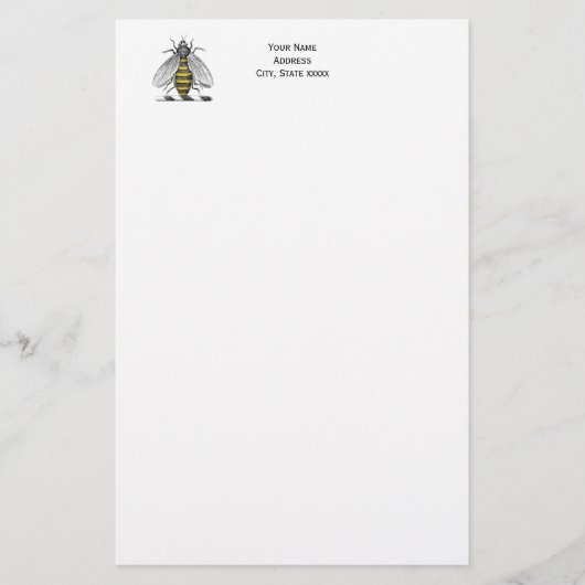 Preppy Heraldic  bijenlaag van het wapenembleem C Briefpapier (Voorkant)