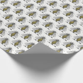 Preppy Heraldic  bijenlaag van het wapenembleem C Cadeaupapier (Hoek)