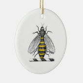 Preppy Heraldic  bijenlaag van het wapenembleem C Keramisch Ornament (Rechts)