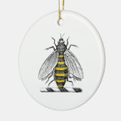 Preppy Heraldic  bijenlaag van het wapenembleem C Keramisch Ornament (Links)