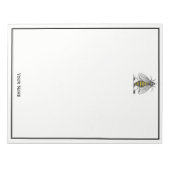 Preppy Heraldic bijenlaag van het wapenembleem C Notitieblok (Voorkant)