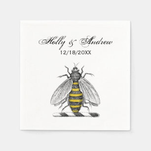 Preppy Heraldic  bijenlaag van het wapenembleem C Servetten