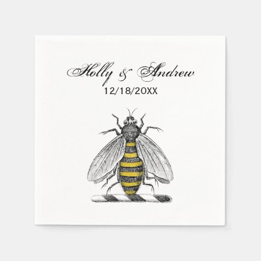 Preppy Heraldic  bijenlaag van het wapenembleem C Servetten (Voorkant)