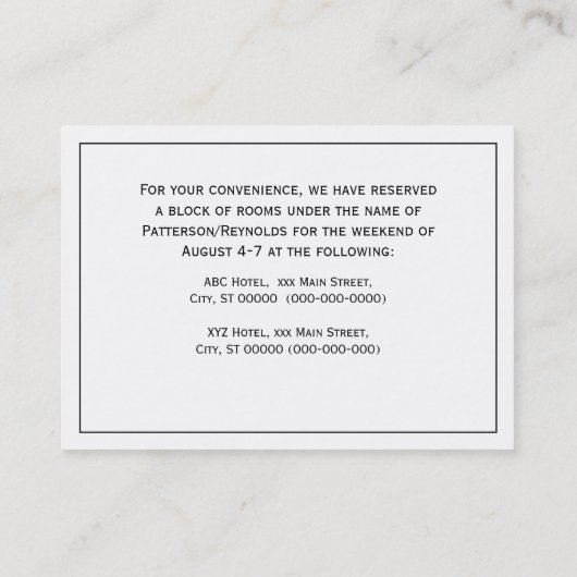 Preppy Heraldic  bijenlaag van het wapenembleem C Visitekaartje (Achterkant)