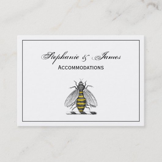 Preppy Heraldic  bijenlaag van het wapenembleem C Visitekaartje (Voorkant)