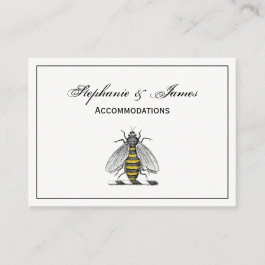 Preppy Heraldic  bijenlaag van het wapenembleem C Visitekaartje (Voorkant)