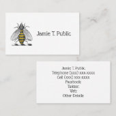 Preppy Heraldic  bijenlaag van het wapenembleem C Visitekaartje (Voorkant / Achterkant)