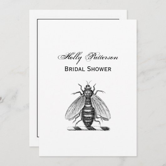 Preppy Heraldic  bijenlaag van het wapenembleem Kaart (Voorkant / Achterkant)