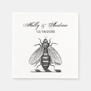 Preppy Heraldic  bijenlaag van het wapenembleem Servet