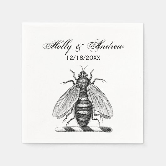 Preppy Heraldic  bijenlaag van het wapenembleem Servet (Voorkant)